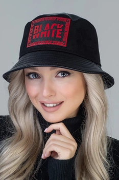 Жіноча панама тепла VEGA Black\White червоний