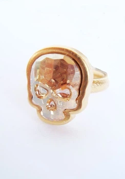 Кільце череп з жовтим кристалом Swarovski DANON R1143GF16 small