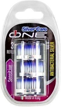 Змінні головки для зубних щіток Silver Care One для чутливих зубів 3 шт. (8009315000684)