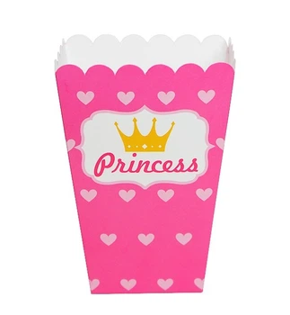 Коробочки для сладостей и попкорна "Princess", (5 шт.), высота - 14 см., Украина