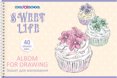 Набор альбомов для рисования Cool For School на пружине 40 листов 8 шт (CF60904-09)