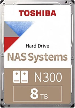 Накопитель HDD SATA 8.0TB Toshiba N300 NAS 7200rpm 256MB (HDWG180UZSVA)