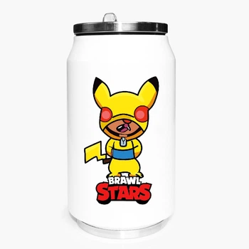 Термобанка Бравл Старс Леон Пикачу (Brawl Stars Leon Pikachu) 350 мл (31091-2601) термокружка термос из нержавеющей стали с трубочкой