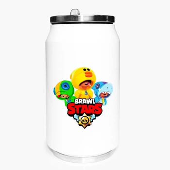 Термобанка Бравл Старс (Brawl Stars) 350 мл (31091-1701) термокружка термос из нержавеющей стали с трубочкой