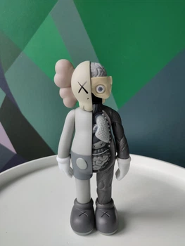 Дизайнерская игровая фигура Кавс Kaws Companion Flayed Open Edition Grey серый 20cм