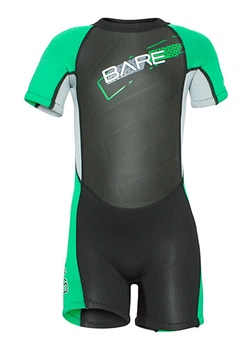 Гидрокостюм детский Bare Manta Shorty 2 mm черно-зеленый Черно-зеленый 14 лет