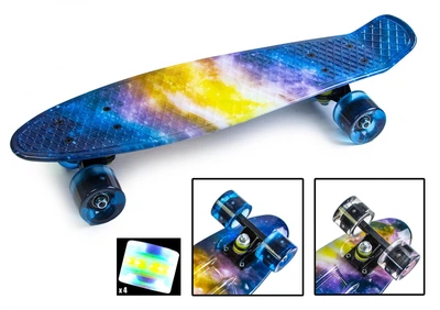 Скейтборд Пенни борд Penny Board 22" UNIVERSE Светящиеся колеса