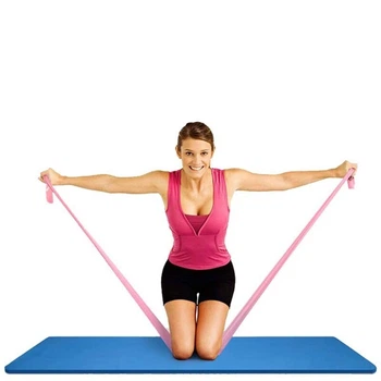 Лента эластичная для фитнеса йоги Dobetters TPE Pink 1500*150*0,35 mm