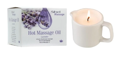 Масло-свеча для массажа Sibel HOT MASSAGE OIL Lavender расслабляющее с лавандой 80 г