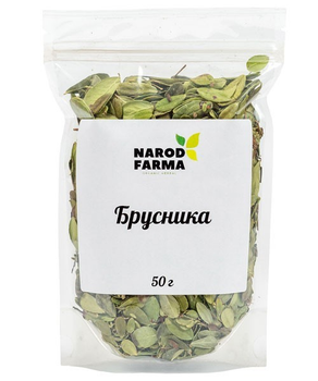 Травяной Чай Брусника NarodFarma листья 50 г