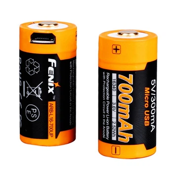 Акумулятор Li-Ion 16340 Fenix ARB-L16-700UP 700 mAh 3.6V 500 циклів порт USB для заряджання