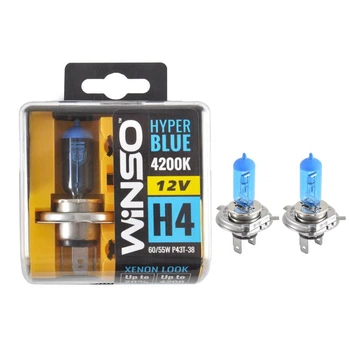 Галогенові лампи Winso 712450 Н4 Hyper Blue 12V 55W P43t-38 2шт (5483)
