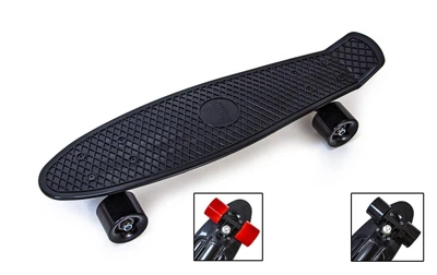 Скейтборд Пенни борд Penny Board 22" Black Черный Матовые колеса