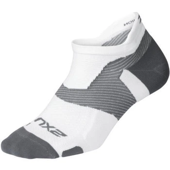 Компрессионные спортивные короткие носки 2XU, Vectr Light Cushion, M (38-42), белый/серый