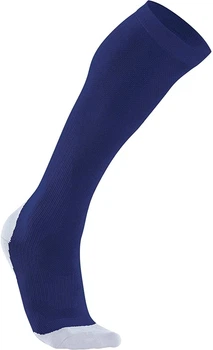 Компрессионные спортивные носки-гольфы 2XU, Compression Perf Run Sock, S, синий/красный логотип