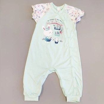 Человечек с коротким рукавом для девочек Smil Кошки-Мышки 108513 68см Ментоловый