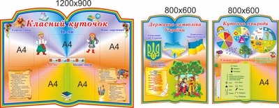 Стенд, классный уголок, ViTaLa, фигурный, 2000х900 мм, полноцветный, (КУ000034)
