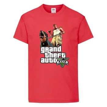 Футболка детская GTA 006 (Grand Theft Auto) красная (GTA rd 006) 152 см