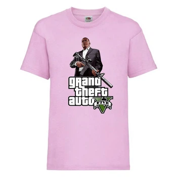 Футболка детская GTA 001 (Grand Theft Auto) светлорозовая (GTA lpn 001) 116 см