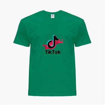 Детская футболка ТикТок (TikTok) (25186-1943) 146-152 см Хлопок Зеленый