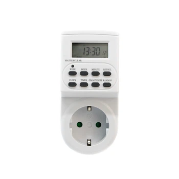 Розетка з таймером тижнева електронна Feron TM22 IP20