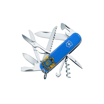 Складаний ніж Victorinox Huntsman UKRAINE 1.3713.7R6 Герб України Синій