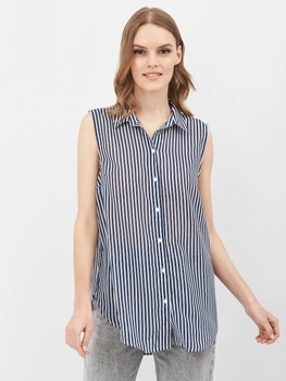 Блуза H&M 32 сине белый полоска 23037519960