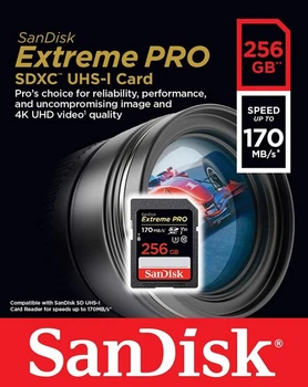 SanDisk SDXC Extreme Pro 256GB V30 UHS-I U3