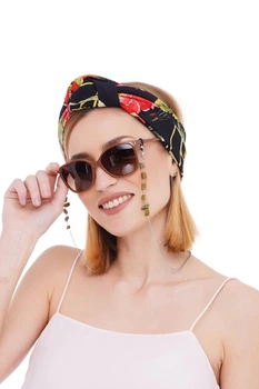 Летний тюрбан MyScarf узел one size Черные тропики