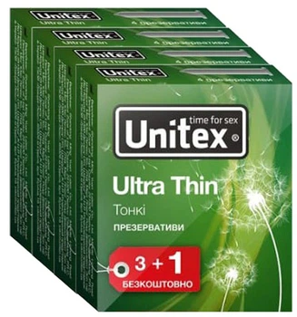 Презервативи Unitex Ultra Thin 4 You 16 шт. (4 пачки по 4 шт.) (ROZ6400210518)