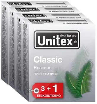 Презервативи Unitex Classic 4 You 16 шт. (4 пачки по 4 шт.) (ROZ6400210519)