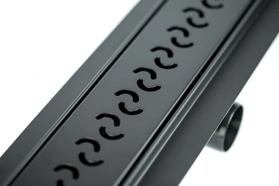 Решетка для трапа CAPRICORN Arco 1000 мм полированная черная (9-2993-000-00-35-10)