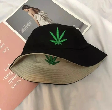Панама Двухсторонняя Конопля Черная, Унисекс WUKE One size