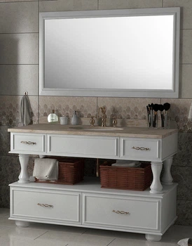 Тумба Лагуна 120 біла з умивальником і дзеркалом