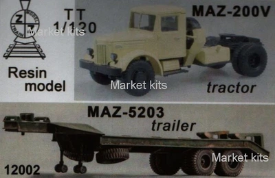 Грузовик МАЗ-200В с прицепом МАЗ-5203 1:120 ZZ MODELL (ZZ12002)