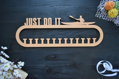 Медальница из дерева Just do it "Гребля на байдарках" под заказ (МД0018)