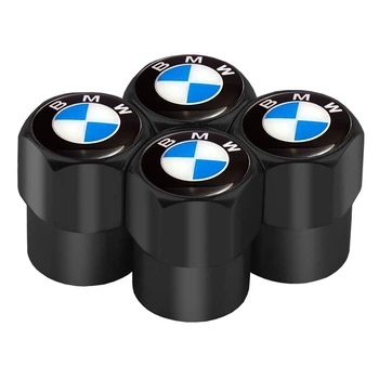 Защитные колпачки на ниппель для BMW Alitek Short Black БМВ (4 шт) (67063)