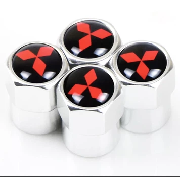Ковпачки на ніпель для Mitsubishi Alitek Short Silver (4 шт) (67022)