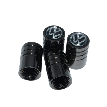 Колпачки на ниппель колес Фольксваген Long Black Volkswagen (4 шт) (671010)