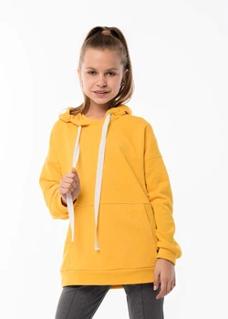 Худи для девочки OVERSIZE желтое ТШФ-157 DM SASHKA 134 р.