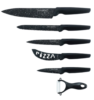 Набор ножей Royalty Line 6 предметов Черный (RL-MB5N)