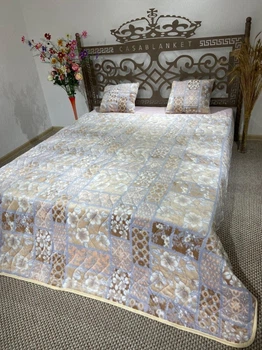 Покрывало Casablanket Барнаут с подушками 210X230см Сиренево-бежевый