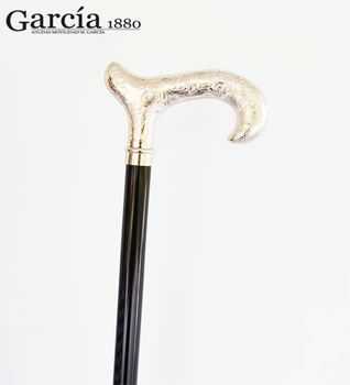 Трость Garcia Superior черный бук никелированная рукоять art.596 Испания (11-5119)