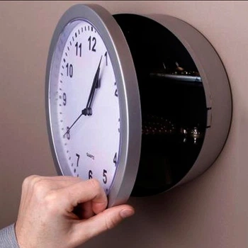 Часы сейф TOY Safe Clock серебристые