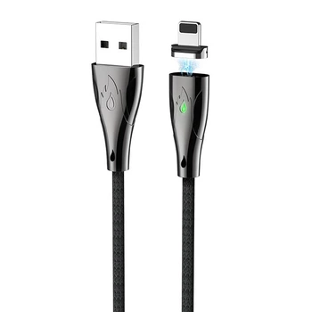 Кабель зарядки HOCO U75 Магнітний (3A) (1.2M) Лайтнінг для Apple Lightning to USB для iOS пристроїв iPhone 6/7/8/X/Xs/11/12/13/14/15/Pro Max Чорний