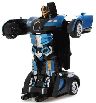 Машинка трансформер радиоуправляемая Bugatti Robot Car Синий (14994BGTT00307) TIN66