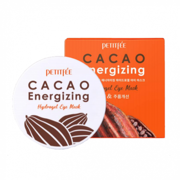 Тонизирующие патчи от отёков с какао Petitfee Cacao Energizing Hydrogel Eye Patch