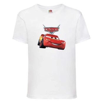 Футболка детская ТАЧКИ 007 (CARS) белая (CAR wh 007) 128 см