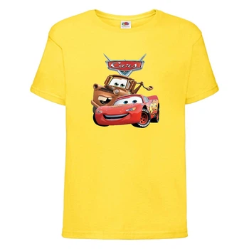 Футболка детская ТАЧКИ 0012 (CARS) желтая (CAR yel 0012) 128 см