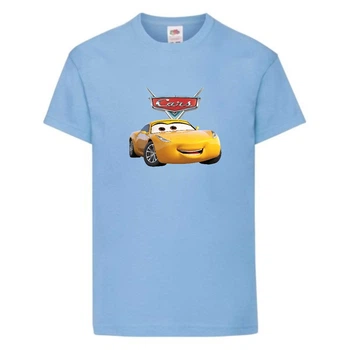 Футболка дитяча ТАЧКИ 004 (CARS) блакитна (CAR lbl 004) 128 см